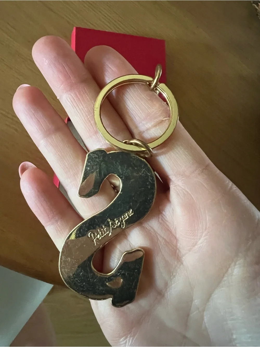 Sezane Red Letter S Keychain Charm